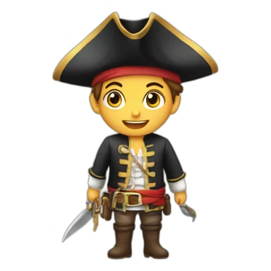 Niño disfrazado de pirata sticker