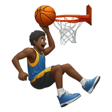someone dunking on a basketball hoop sticker