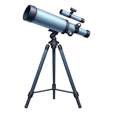 An icon featuring a telescope, stars, and a planet, symbolizing astronomy. The design includes a crescent moon, distant galaxies, and constellations, representing the study of space and celestial bodies. Transparent background highlights the exploration of the universe and cosmic phenomena. sticker