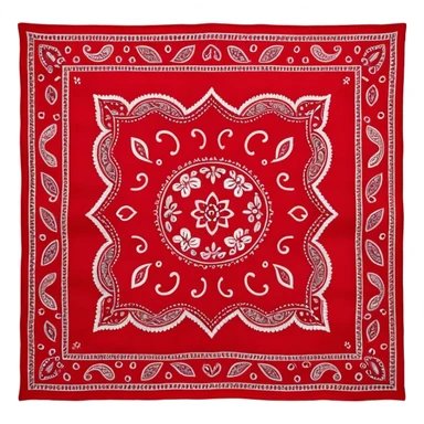 Red paisley bandana, bandana sticker