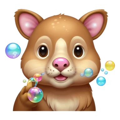 animale blowing bubbles sticker