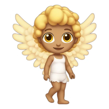 cupid light skin with wings sticker