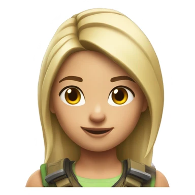 Blonde Girl playing Fortnite sticker