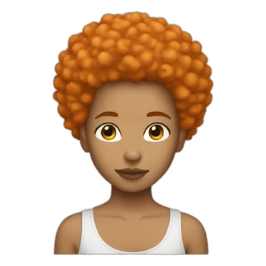 Light skin afro Orangehair back sticker