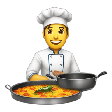 Cocinero haciendo Paella de bogavante sticker