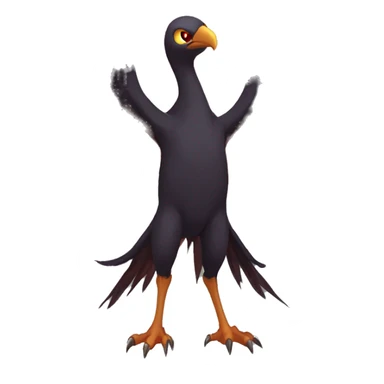 Fantasy legendary godly dark bird shadow-type-Phoenix Fakemon full body sticker