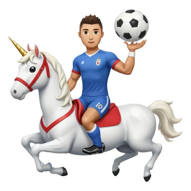 Ronaldo on a unicorn sticker