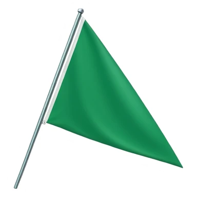 Green triangle flag sticker
