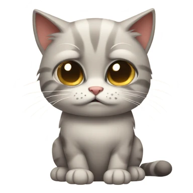 Grumpy cute kitty sticker