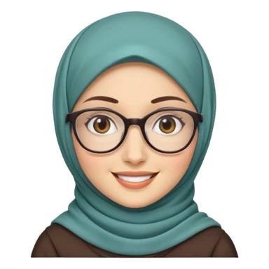 Full picture of hijabi educated girl sticker