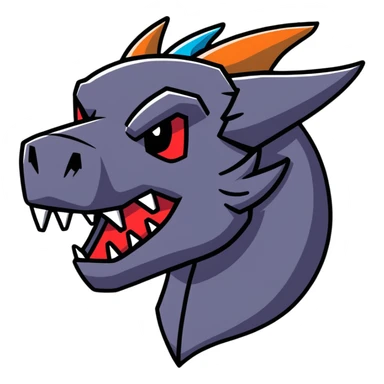 Minecraft black dragon head sticker