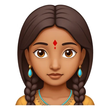 Cute Indian girl sticker