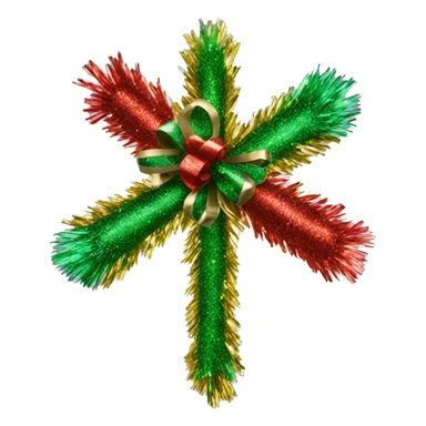 christmas tinsel sticker