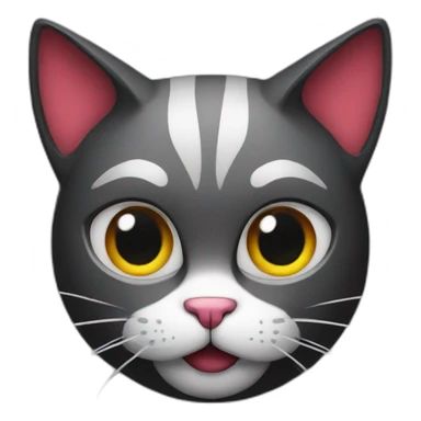 cat in an evil costume sticker