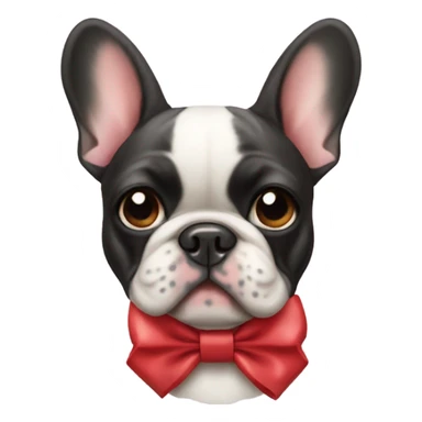 French bulldog with bow sticker