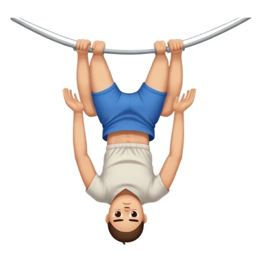 Guy hanging upside down sticker