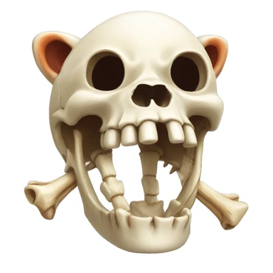 red panda skeleton skull bones sticker