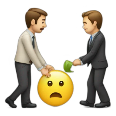 boss pushing employee to work more sticker