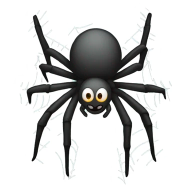 A spider with cobwebs sticker
