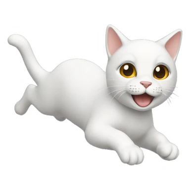 Happy flying cat  sticker