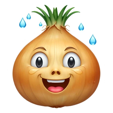 onion crying and laughing sticker
