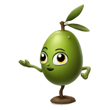 An olive with magic powers sticker