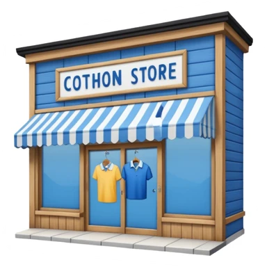 Tienda de ropa azul y blanca sticker