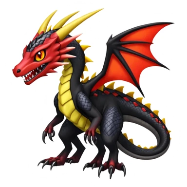 Colorful Gothic Demonic Evil Scaley Meloetta-Salandit-Wargreymon-Sergal-Pokémon-Digimon-Fakémon-fusion-hybrid-creature sticker