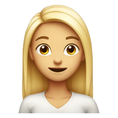 Smirking girl with hand on face  sticker