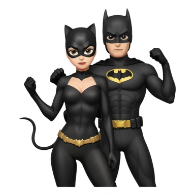 Catwomen and batman sticker