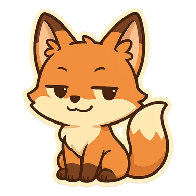 Chibi Fox Smug sticker
