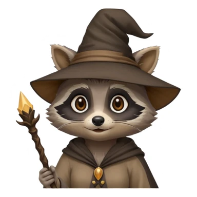 raccoon witch anthro sticker