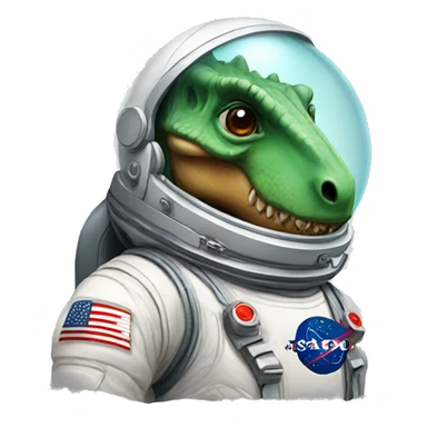 Dinosaur astronaut sticker