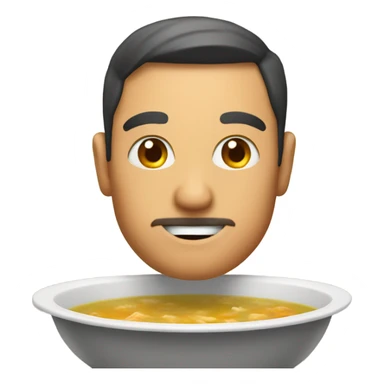 Man in a bowl of soup  sticker