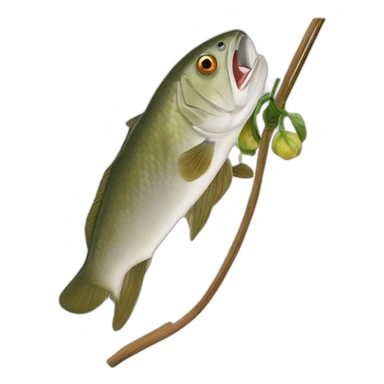 obergine dans une pêche sticker