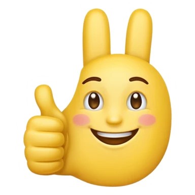 thumbs up emoij, make the thumb super long sticker