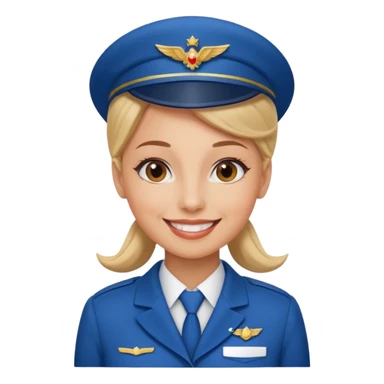 Women air hostess sticker