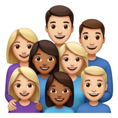 6 people, 4 men and 2 women sticker