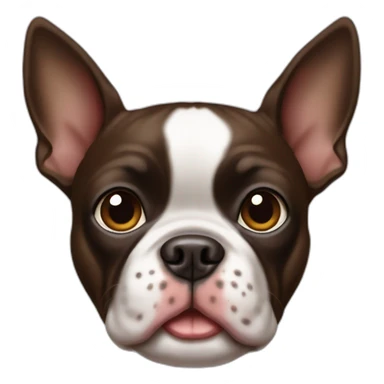 brown boston terrier frenchi sticker