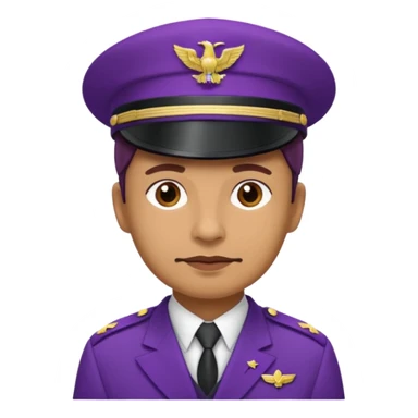 Colonel with purple hat sticker