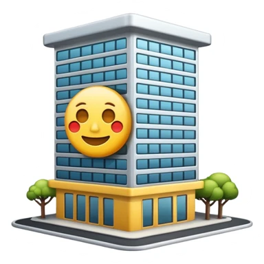 hotel building emoji style sticker