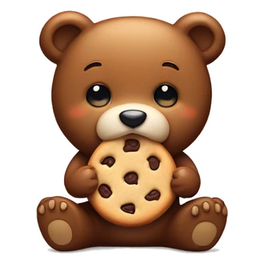 cute bear with a cookie sticker