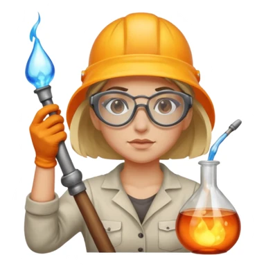 Glass Blower woman sticker