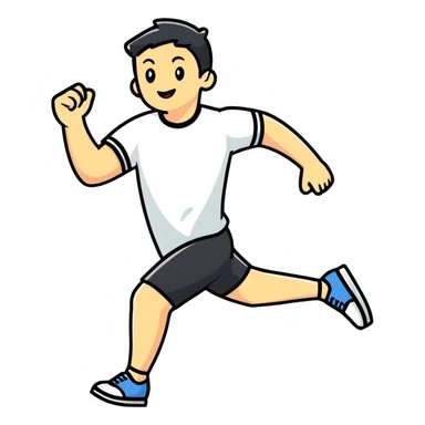 Running away sticker
