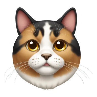 Huge fat calico cat sticker