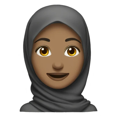 Woman hijab smiling in car sticker