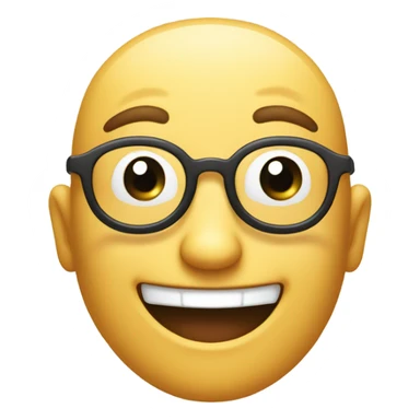 geek face emoji without glasses sticker
