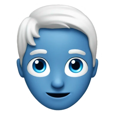 A heart man with blue eyes sticker