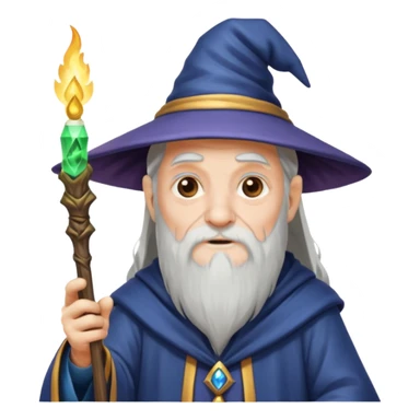 old wizard casting spells sticker