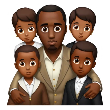 P. Diddy with kids sticker
